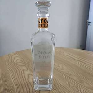 Fabricante al por mayor botella de vidrio de fondo cuadrado redondo para licor de <span class=keywords><strong>mezcal</strong></span> gin Ron whisky 700ml 750ml con tapa de vidrio - Product Image 5