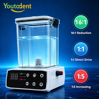 Micromoteur dentaire électrique sans balais avec alimentation en eau en plastique, pièce à main contre-angle multiplicatrice 1:1, micromoteur