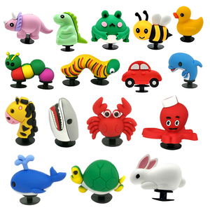 Dijes 3D para Zapatos, de PVC, con Forma de Animales de Dibujos Animados, Delfín, Tiburón, Conejos, Decoración para Zapatos <span class=keywords><strong>Crocs</strong></span> y Coches - Product Image 1