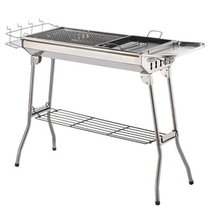 Vendita della fabbrica Esterni per Uso Professionale in Acciaio inox Staccabile Pieghevole del Carbone di legna Girarrosto Rotante BARBECUE Grill Per Il Giardino di Casa