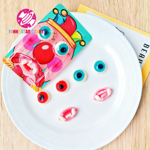 Gommes en forme de dent de globe oculaire pour <span class=keywords><strong>Halloween</strong></span> Vente en gros de bonbons à mâcher doux de <span class=keywords><strong>Clown</strong></span> à saveur de fruits personnalisés Gummy Sweet - Product Image 3