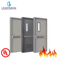Porte de sécurité commerciale en acier ignifuge conforme UL 10C, avec dispositif anti-panique robuste, porte métallique creuse Vision Lite