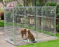 Robuster Großer Outdoor-Hundezwinger mit Geschweißtem Metallgitterdach Modernes Design Boxförmiger Hundelaufstall Tierkäfig für Große Haustiere