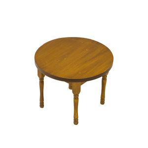 1:12 DIY juguete casa de muñecas comida en miniatura escena modelo Mini Mesa Redonda de madera traje hecho de madera - Product Image 1
