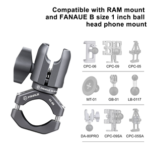 FANAUE 25mm cabeza de bola biela aleación de aluminio manillar lámpara Base abrazadera multiuso para camas y escritorios - Product Image 4