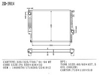 Radiateurs de voiture en aluminium Winsee 1468078 1719260 2241912 (sans bouteille) Accessoires de voiture Radiateur pour BMW E36 320/325 91-94 MT