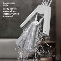 Vente en gros de serpillères magiques pliables pour le nettoyage de la maison, 28 cm, haute qualité, manche extensible, auto-pressantes, en éponge PVA