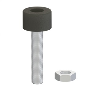 บล็อกโช้คอัพมิซูมิแบบแท่งตรงหกเหลี่ยม MJ14 10-12 มม. ชุบนิกเกิลสีดำ - Product Image 2