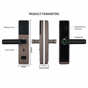 Bilixo Tuya ttlock WiFi zigbee App, serrure de porte intelligente, bouton biométrique à empreinte digitale, poignée principale, serrure d'entrée numérique sans clé - Product Image 2