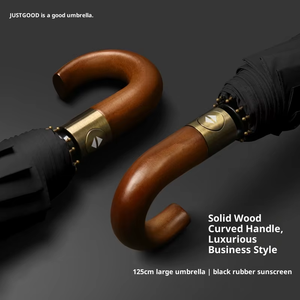 <span class=keywords><strong>OVIDA</strong></span> Sombrilla de negocios de calidad para hombre de estilo clásico automático de 10 costillas resistente al viento fuerte 3 paraguas plegable para regalo de hombre - Product Image 4