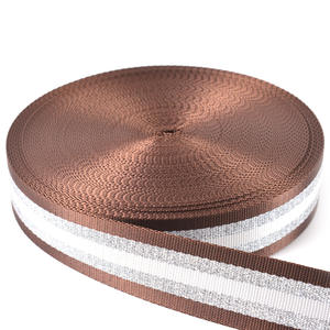 REWIN-correas <span class=keywords><strong>de</strong></span> hombro para bolso, correas <span class=keywords><strong>de</strong></span> nailon Multicolor <span class=keywords><strong>de</strong></span> 38mm y 50mm con patrón <span class=keywords><strong>de</strong></span> rayas y purpurina plateada, venta al <span class=keywords><strong>por</strong></span> mayor - Product Image 5