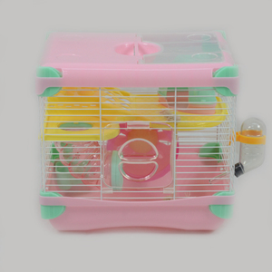 Jaula de plástico para hámster pequeño, casa de hámster rosa, pequeña, adecuada para la doméstica - Product Image 2