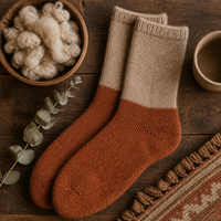 Chaussettes en laine d'alpaga épaisse personnalisées, chaussettes en laine mérinos respirantes et chaudes, colorées, déodorantes, pour la course à pied et le cyclisme