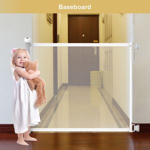 Barrière de sécurité rétractable en maille pour bébé Prodigy, durable, multifonctionnelle, portable, pour la sécurité des enfants et des animaux domestiques, pour la cuisine, les escaliers, les portes, en métal - Product Image 5