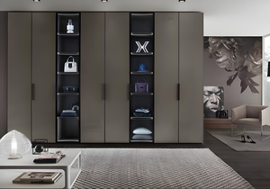 Moderno Blak/Brown Armario Bedroom_wardrobe_closet Juegos de dormitorio Armario - Product Image 3