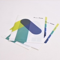 Vente en gros Classeur fixe A4 A5 en forme de L avec logo personnalisé et onglets de classification pour le stockage de documents