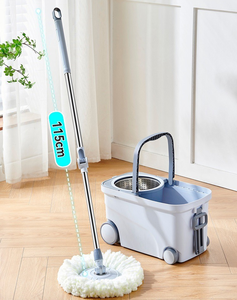 Nueva llegada libre <span class=keywords><strong>de</strong></span> lavado <span class=keywords><strong>de</strong></span> manos <span class=keywords><strong>de</strong></span> rotación <span class=keywords><strong>de</strong></span> 360 grados fregona <span class=keywords><strong>de</strong></span> microfibra manija <span class=keywords><strong>de</strong></span> Marco inoxidable limpieza <span class=keywords><strong>de</strong></span> suelo fregona plana con juego <span class=keywords><strong>de</strong></span> cubo - Product Image 5