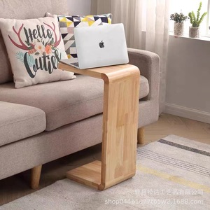 Mesa auxiliar, mueble auxiliar para sofá de madera maciza, mesa esquinera, mesa de centro pequeña móvil, mini mesita de noche, mesita pequeña junto a la cama - Product Image 1
