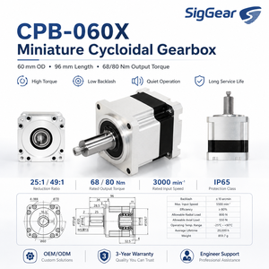 60mm Compact Cycloidal Reducer With High Capacity 80NM Torque IP65 Gearbox for Robots Joints and Medical Devices