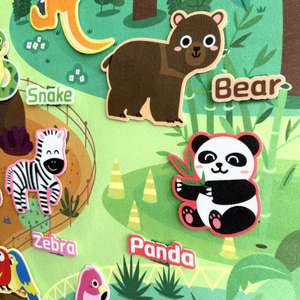 Juego <span class=keywords><strong>de</strong></span> Tableros <span class=keywords><strong>de</strong></span> Historias <span class=keywords><strong>de</strong></span> Fieltro <span class=keywords><strong>de</strong></span> Animales <span class=keywords><strong>de</strong></span> <span class=keywords><strong>la</strong></span> <span class=keywords><strong>Selva</strong></span> del Zoológico Reutilizables, Patrón Vívido, Desarrollo Intelectual, 5-7 Años, Movebo Unisex - Product Image 6