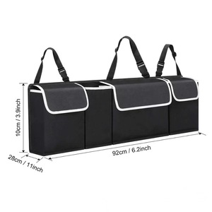 Organisateur de coffre de voiture <span class=keywords><strong>Oxford</strong></span> grand format, pochette suspendue avec cintre, sac de rangement pour coffre et siège arrière - Product Image 2