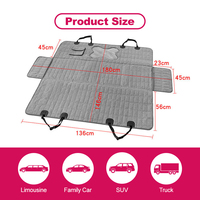 Housse de siège auto matelassée imperméable et antidérapante pour animaux de compagnie, style hamac, avec sangles réglables, ajustement universel, logo OEM personnalisé, vente en gros