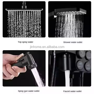 Robinet <span class=keywords><strong>de</strong></span> douche thermostatique noir à affichage numérique, mitigeur <span class=keywords><strong>de</strong></span> douche thermostatique 4 voies avec fonction pluie, robinets <span class=keywords><strong>de</strong></span> douche et <span class=keywords><strong>de</strong></span> bidet - Product Image 4