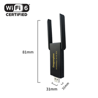 Adaptateur WiFi externe pour ordinateur portable Dragonglass DGC3 Realtek RTL8852 Chip Dual Antenna AX1800 2.4G 5G USB 2.0 avec garantie d'un an