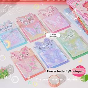 Notas Adhesivas <span class=keywords><strong>de</strong></span> Mariposa <span class=keywords><strong>de</strong></span> Diseño Atractivo, Autoadhesivas, para Oficina, Gruesas, Reutilizables, para Notas <span class=keywords><strong>de</strong></span> Estudiantes - Product Image 1