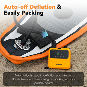 Pompe électrique pour paddle board 20 PSI rechargeable 4500 mAh, pompe <span class=keywords><strong>SUP</strong></span> à double étage de gonflage et dégonflage, adaptée pour <span class=keywords><strong>SUP</strong></span>, kayak, surf, kitesurf - Product Image 5