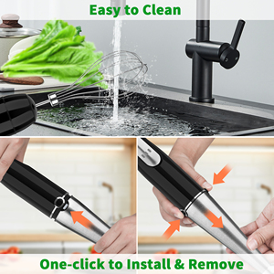 Batidora de Mano Inalámbrica de Acero Inoxidable para el Hogar, 120W, para Batidos y Leche, Repuestos para Batidora de Mano Utale - Product Image 6