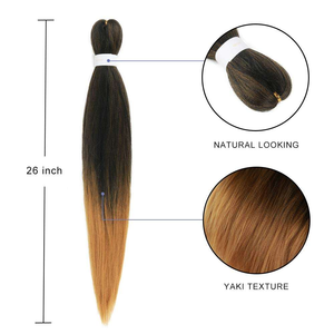 26 "pré étiré expression tressage boîte de cheveux tresses crochet cheveux ombre synthétique Ez tresse Extensions de cheveux - Product Image 2