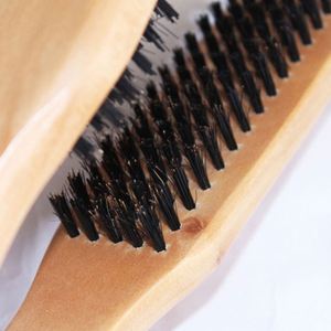 Wooden Handle Folding Cleaning <b>Brush</b> with Soft Boar Bristle - Product Image 4