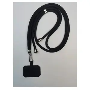 Factory phone case with soft drawstring, customized adjustable length rope strap, metal accessory, crossbody strap