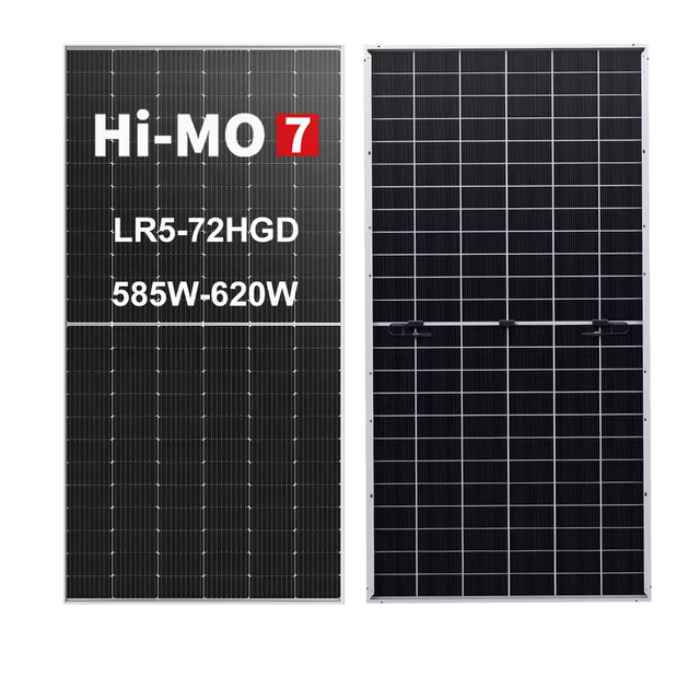 Hi Mo 7 Bifacial 620W for 23% Efficiency Solar Panel 615W & 610W Half Cell HJT/BIPV/N-Type for Home Solar Power System