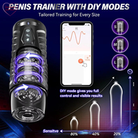 Ein-Klick 3D Realistischer Stoß- und Rotations-Masturbator für Männer mit Einstellbarer Saugbasis und Echtem Gefühl