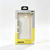 Boîte de vente au détail portable en carton transparent avec fenêtre, avec crochet de suspension et insert blister, pour emballage de coque de téléphone portable pour 18 Pro Max
