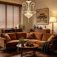 Lustre moderne de luxe avec bras en spirale et pampilles en forme de glaçons pour la maison, l'hôtel, la salle à manger, éclairage de plafond