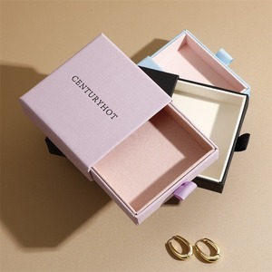 JINSKY 2024 nouvelle couleur boîte à bijoux tiroir boîte collier anneau pendentif doublé boîte de rangement - Product Image 5