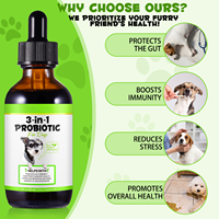 Gouttes Probiotiques Oimmal 30 ml – Compléments Santé Animaux – 300 Milliards d'Enzymes Digestives – Probiotiques pour Chiens
