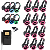 Casque audio pliable RF770 Silent Disco, UHF, 10h d'autonomie avec indicateurs de canal LED, idéal pour les mariages et la location d'événements