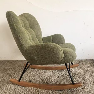 Eddy Fabric-mecedora moderna para guardería, sillón balancín tapizado con respaldo alto, nuevo diseño - Product Image 4