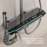 Vente directe d'usine, ensemble de douche pour salle de bain à 4 fonctions, design moderne en céramique polie, à poignée unique, pour usage hôtelier