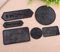 Patchs brodés en cuir thermocollants, badges brodés tête de mort, patchs décoratifs pour vêtements, jeans et vestes