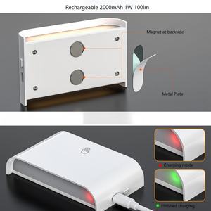 Lámpara Nocturna LED Regulable CCT de Diseño Moderno con Control Remoto Inteligente, Montaje Magnético en Pared, Cuerpo de ABS, Precio de Fábrica - Product Image 3