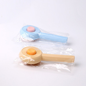 Cepillo para mascotas en forma de hamburguesa, depilación profunda, masaje, aseo como hacer SpA, más fácil de limpiar