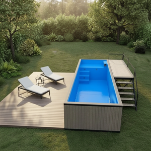 USA phổ biến 20fft 40ft Container vận chuyển hồ bơi với cửa sổ kính Spa Hệ thống lọc giá cả cạnh tranh cho các cửa hàng - Product Image 4