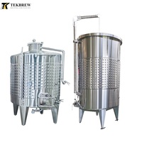 Réservoir à vin à capacité variable TEK en promotion, 1000L, avec couvercle flottant, 1500L, équipement vinicole, cuve flottante ouverte pour la production de vin rouge