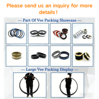 Kit de joints en cuir de vachette renforcé de tissu Dlseals Chevron Vee pour pompe à piston triplex de champ pétrolier sur mesure
