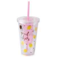 Gobelet en plastique à double paroi de 16 oz avec couvercle à paillettes, impression personnalisée, style moderne, toutes saisons, pour les fêtes et les cadeaux d'affaires